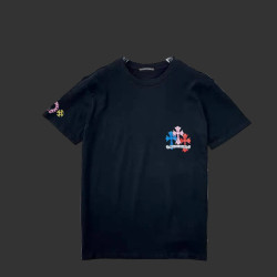 Chrome Hearts Multi Color Cross Pocket Tee (Black)