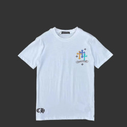 Chrome Hearts Multi Cross Wreath / Cemetery Scroll Tee (White)