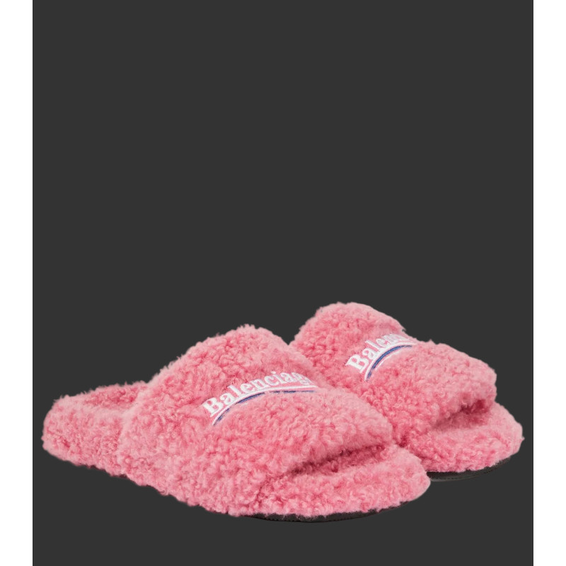 Balenciaga Fur Slides Pink