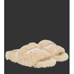Balenciaga Fur Slides White