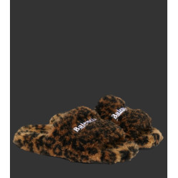 Balenciaga Fur Slides Leopard Print