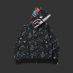 Space Camo Shark WGM Full Zip Hoodie Black