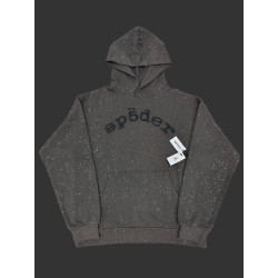 Sp5der Grey And Black VVS Hoodie