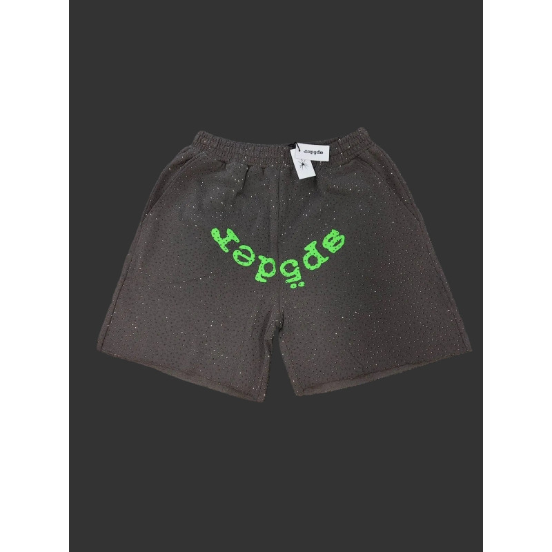 Sp5der Grey And Green VVS Sweatshort