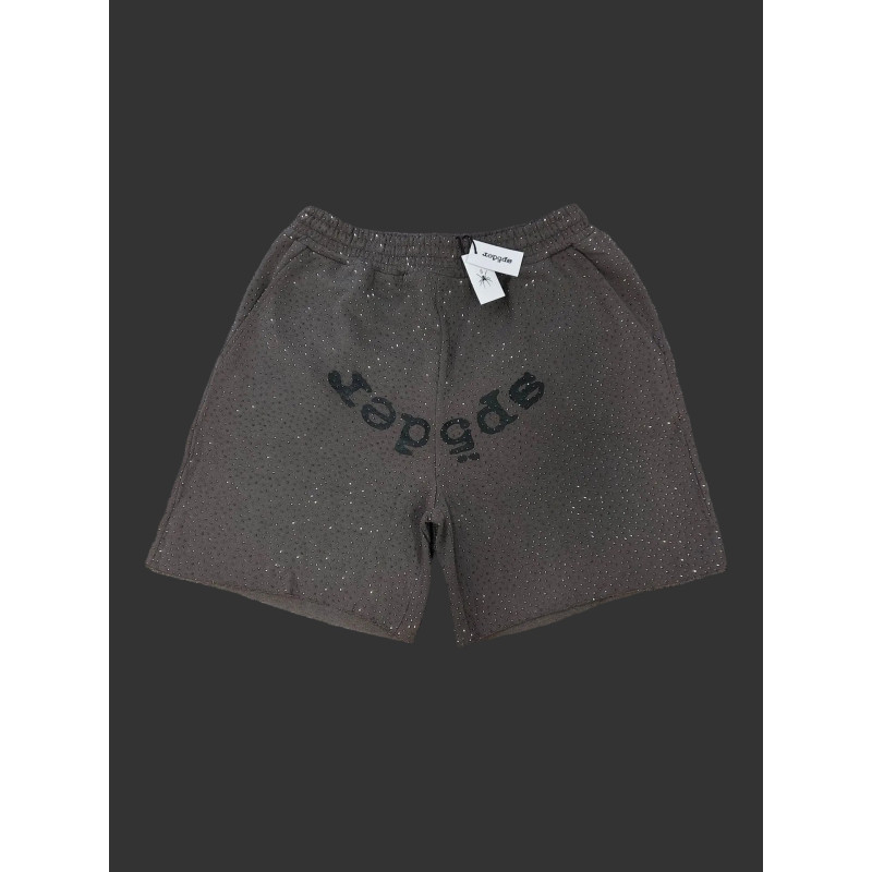 Sp5der Grey And Black VVS Sweatshort