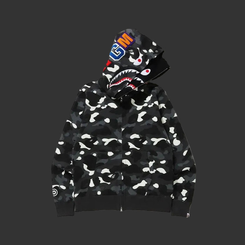 City Camo Shark Full Zip Hoodie (Glow in the Dark)