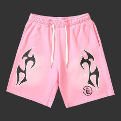 Hellstar Sports Flame Shorts Pink