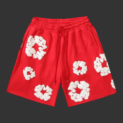 Denim Tears Cotton Wreath Sweat Shorts Red