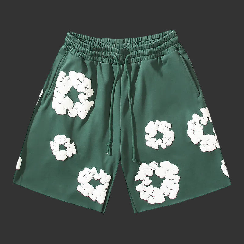 Denim Tears Cotton Wreath Sweat Shorts Green