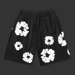 Denim Tears Cotton Wreath Sweat Shorts Black