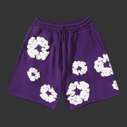 Denim Tears Cotton Wreath Sweat Shorts Purple