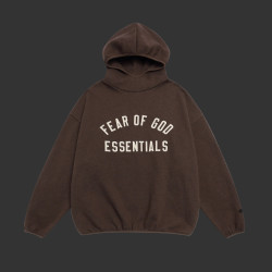 Fear of God Essentials Relaxed Pullover Hoodie 'Wood'