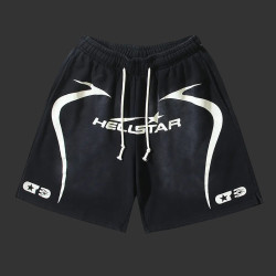 Hellstar 'Sports' Flying Star Fleece Shorts Black