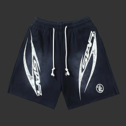 Hellstar Distress 'Star' Yoga Fleece Shorts